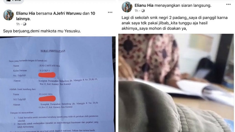 Heboh, Siswi Nonmuslim di Padang Dipaksa Memakai Hijab