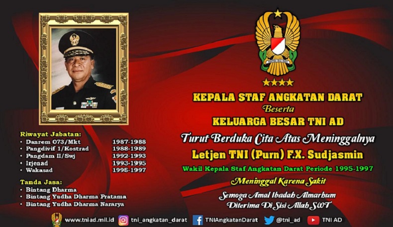 KSAD Jenderal Andika Perkasa Berduka, Letjen TNI Purn FX Sudjasmin Wafat