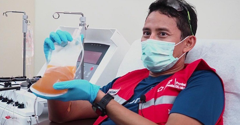 Donor Plasma Konvalesen untuk Pasien Covid-19, Sandiaga Uno: Ada Rasa Sensasi Dingin