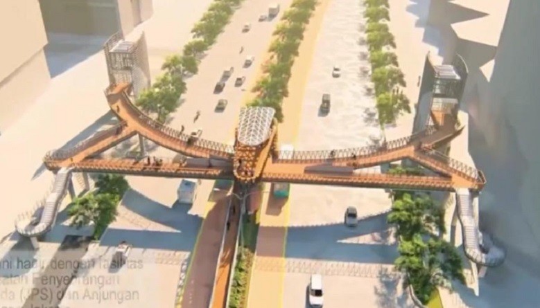 Penampilan Desain Terbaru Revitalisasi JPO Sudirman dengan Konsep Modern