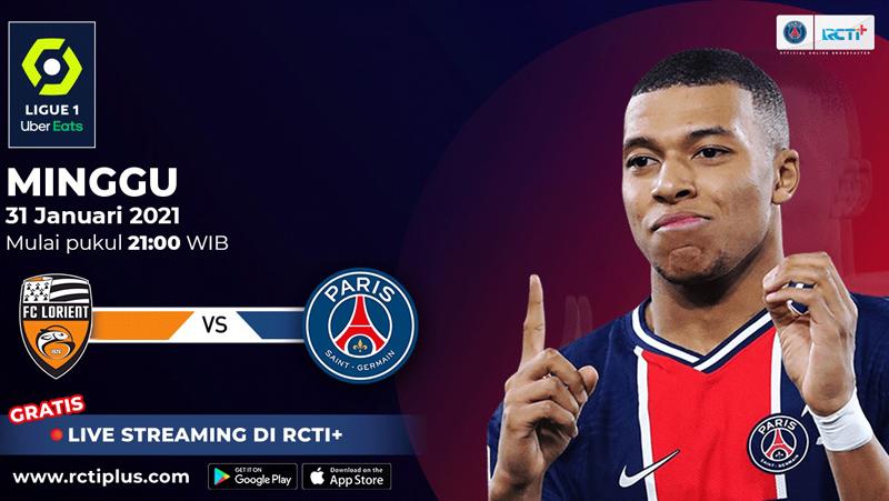 FC Lorient Vs PSG, Saksikan secara Live Streaming di RCTI+