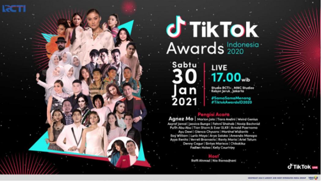 Berikut Sederet Artis yang Tampil di TikTok Awards Indonesia 2020 Malam Ini!
