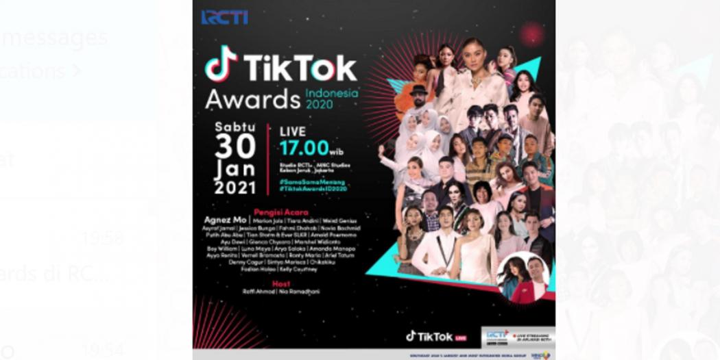 Apresiasi TikTok Awards di RCTI, Angela Tanoesoedibjo: Kreator Konten Peluang Baru Ekonomi Kreatif