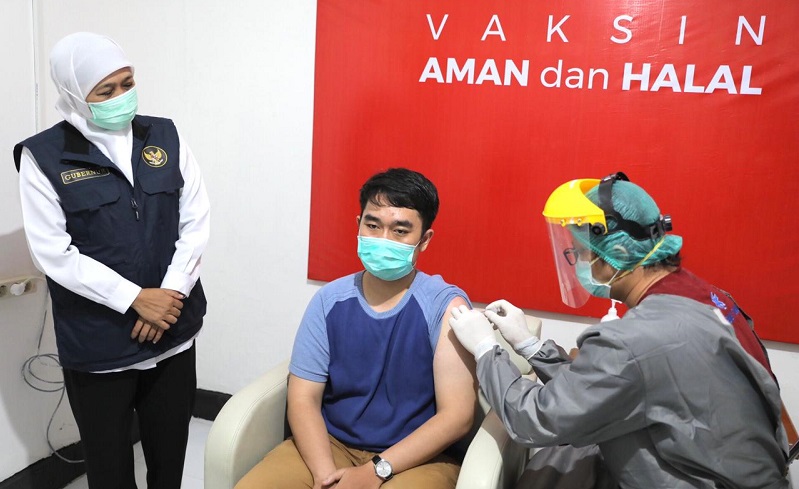Gubernur Khofifah Minta Fasilitas Pelayanan Vaksin Covid-19 Ditambah