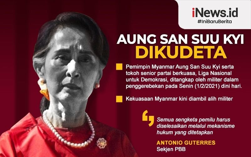 Dua Hari Pascakudeta, Keberadaan Aung San Suu Kyi Masih Misterius