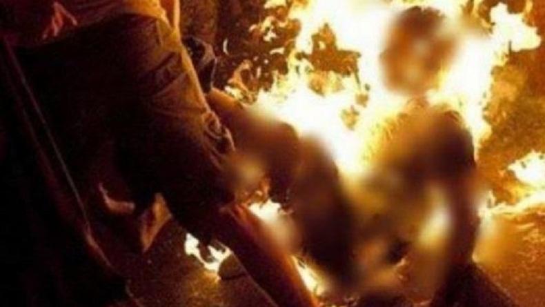 Diduga Cemburu, Istri Bakar Suami di Tangsel