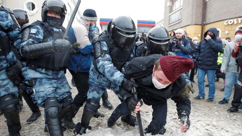 Polisi Rusia Tangkap 5.000 Demonstran Pendukung Tokoh Oposisi Alexei Navalny