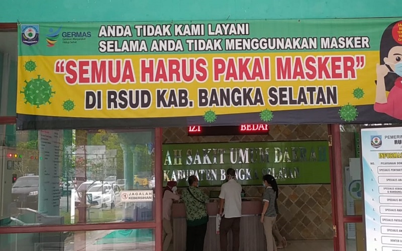Ruang Isolasi Pasien Covid-19 di RSUD Bangka Selatan Nyaris Penuh