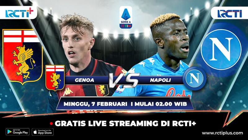 Genoa Vs Napoli, Saksikan secara Live Streaming di RCTI+