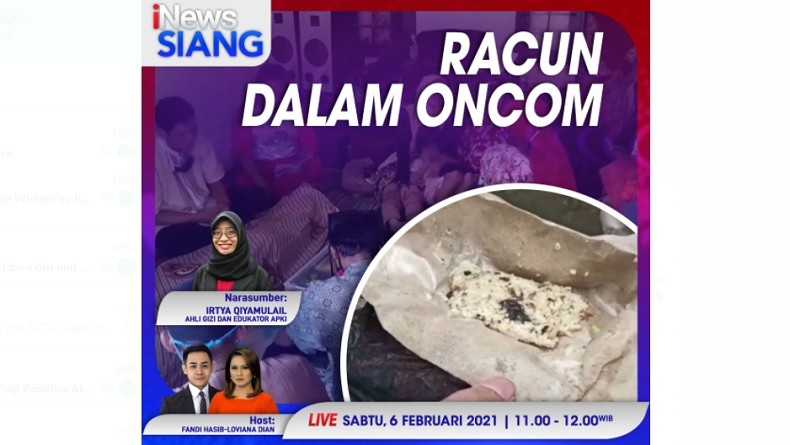 iNews Siang Live di iNews dan RCTI+ Sabtu Pukul 11.00: Racun Dalam Oncom