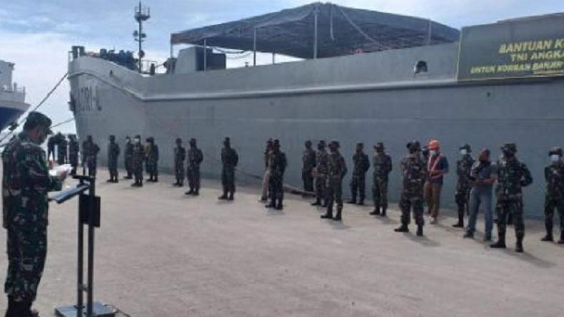 16 Hari Bantu Tangani Banjir Kalsel, Satgas TNI AD Akhiri Tugas Kemanusiaan