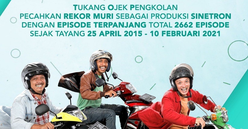 Tayang 2.662 Episode, Tukang Ojek Pengkolan Pecahkan Rekor MURI