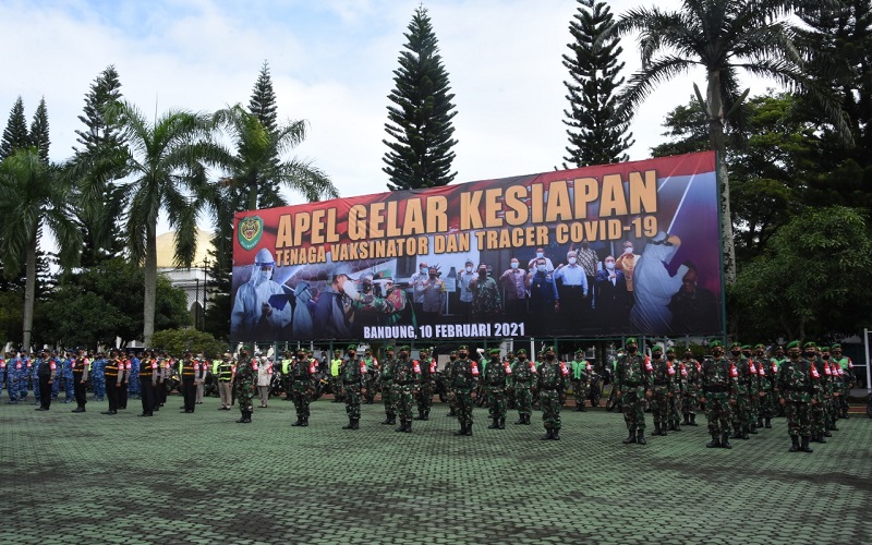 Kodam Siliwangi dan Polda Jabar Kerahkan Ratusan  Vaksinator dan Tracer Covid-19