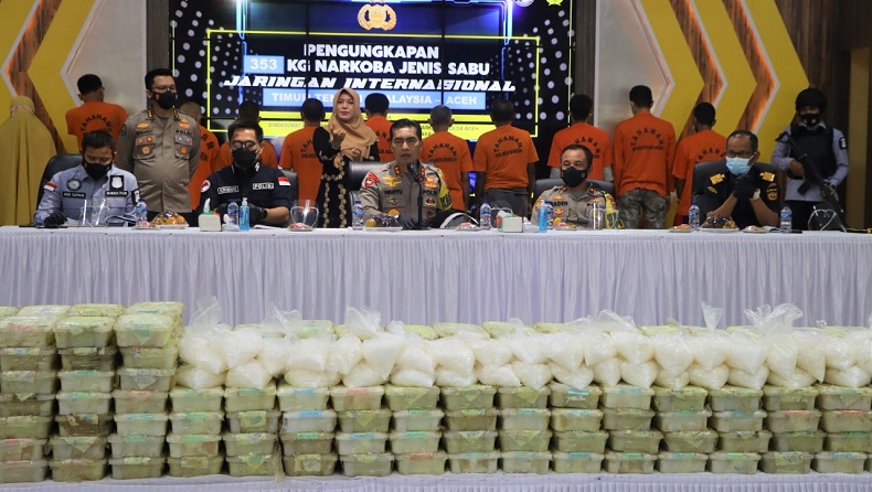 Wow, Polda Aceh Ungkap Kasus Narkotika Jaringan Internasional dengan Jumlah Sabu 353 Kilogram