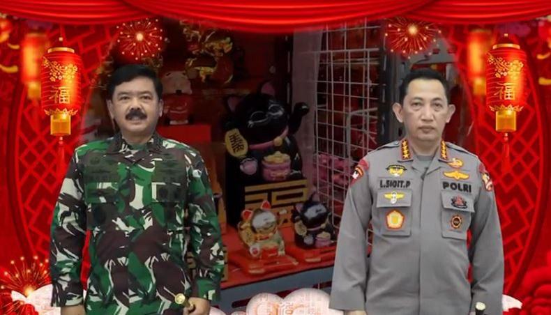 Panglima TNI dan Kapolri Kompak Ucapkan Selamat Tahun baru Imlek: Semoga Membawa Harapan Baru