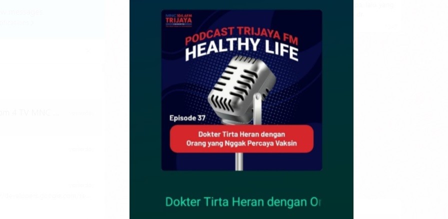 Vaksin Covid-19 Sudah Teruji Aman dan Halal, dr Tirta Ajak Masyarakat Tidak Mudah Percaya Hoax 