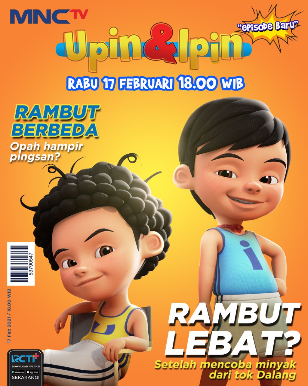 Upin dan Ipin Tumbuh Rambut, Fizi Kembali Berulah! Saksikan Upin & Ipin Season Terbaru di MNCTV