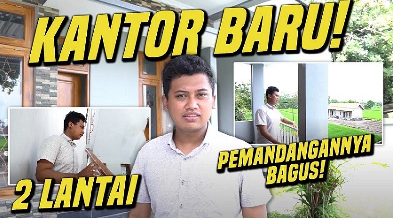 Punya Banyak Subscribers, Danang Giri Sadewa Pindah Kantor Baru!