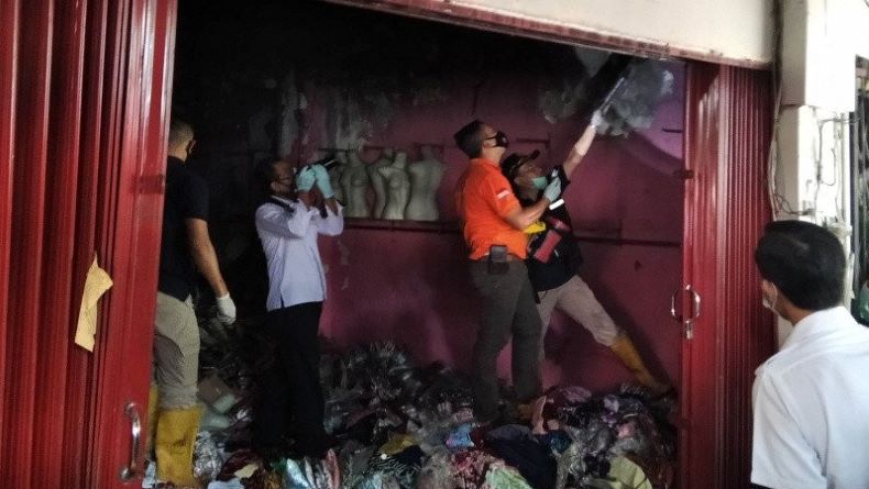 Tim Labfor Polda Jateng Selidiki Kebakaran Kios di Pasar Kliwon Kudus 