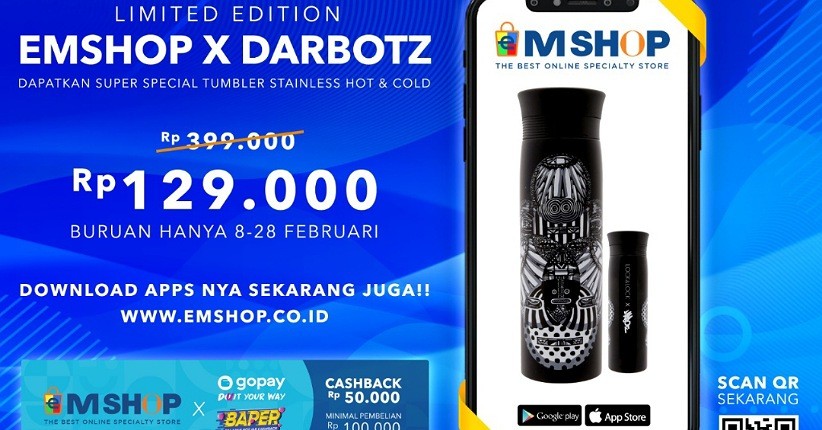 eMShop x Darbotz, Hadirkan Tumbler Kekinian Eksklusif untuk Milenial