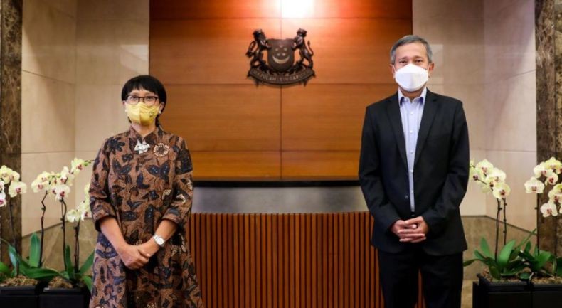 Menlu RI dan Singapura Bertemu Bahas Situasi Myanmar, Desak Semua Pihak Dialog