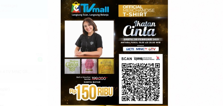 T-shirt Eksklusif dan Original Ikatan Cinta, Kutipan Kata-Kata Cinta Aldebaran dan Andin, Beli di eTVmall Sekarang!