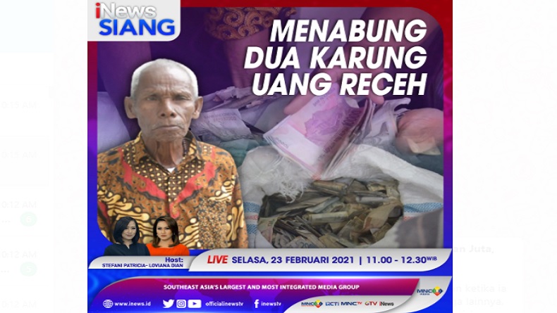 Setengah Kuintal! Menabung Dua Karung Uang Receh Puluhan Juta, Simak 