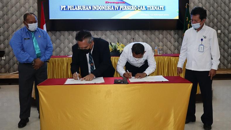 Kejati Malut dan Pelindo IV Cabang Ternate Teken MoU Pengembangan Pelabuhan