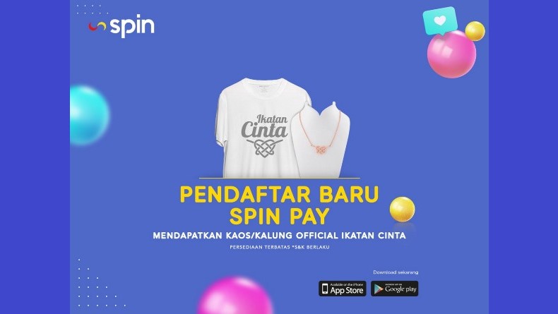 Heboh! SPIN Pay Bagi-Bagi Official Merchandise Ikatan Cinta untuk Pendaftar Baru
