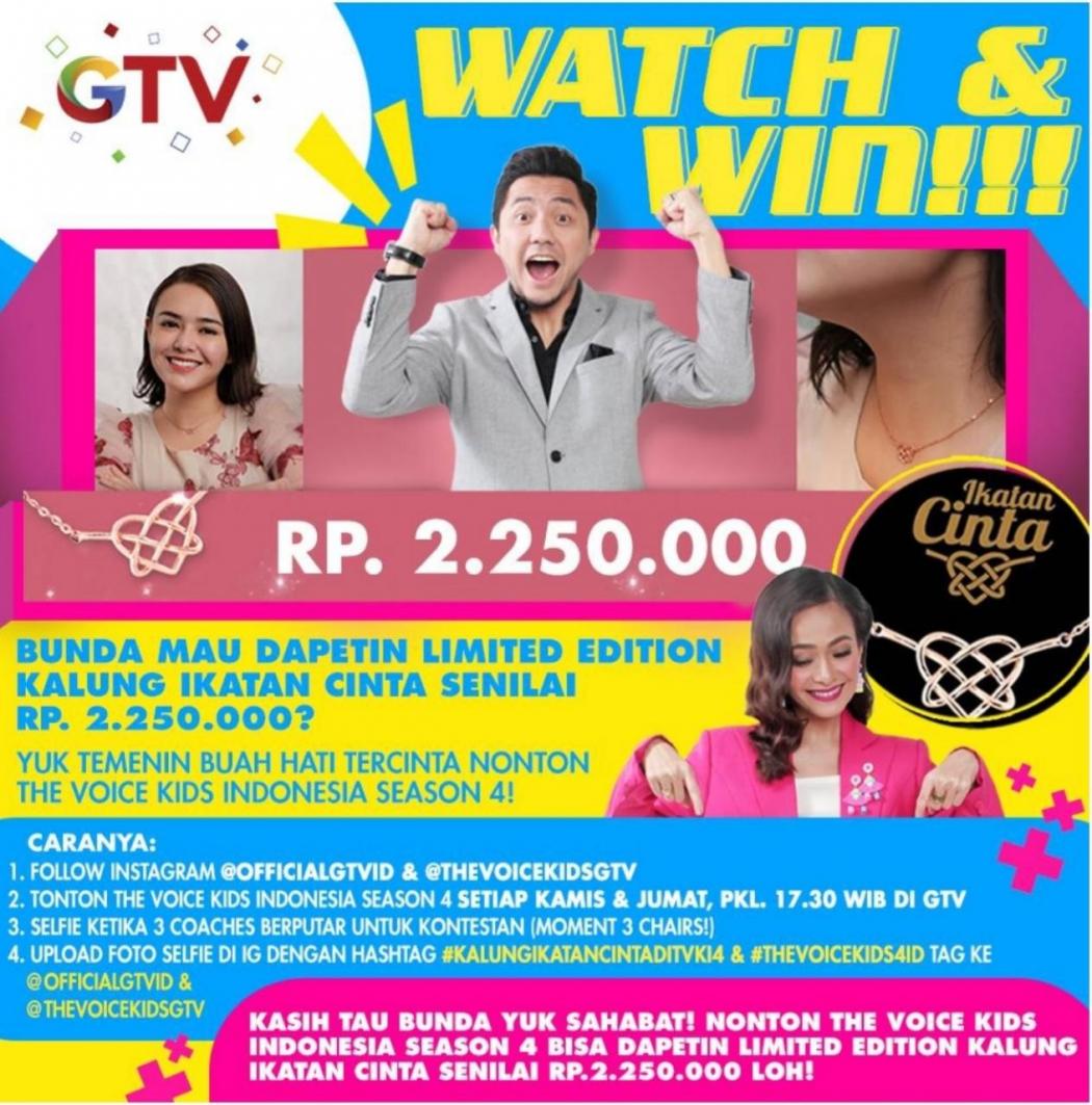 Giveaway Kalung Ikatan Cinta Buat Pemirsa The Voice Kids Indonesia 