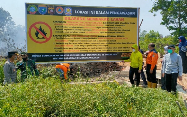 5 Lahan di Pontianak Disegel karena Terbakar, Pemilik Dianggap Lalai