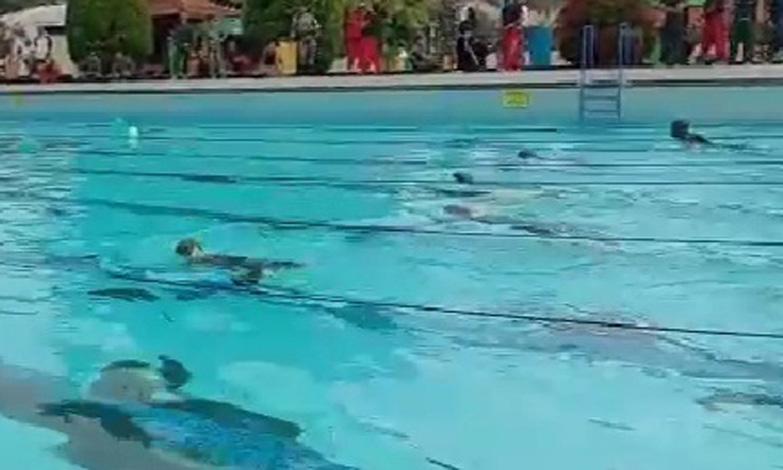 Puluhan Prajurit Yonif Mekanis Raider 411 Pandawa Ikuti Lomba Renang Militer