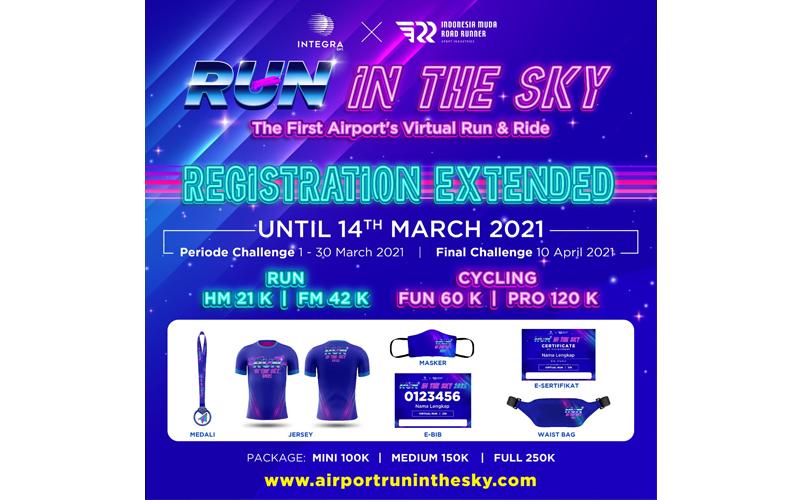 Kabar Gembira, Pendaftaran Virtual Run In The Sky 2021 Diperpanjang