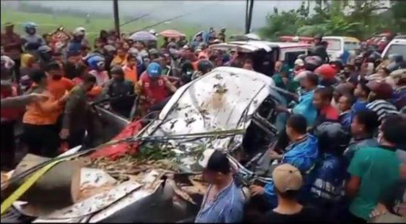 Mobil Tertimpa Pohon Tumbang,  4 Penumpang Tewas  
