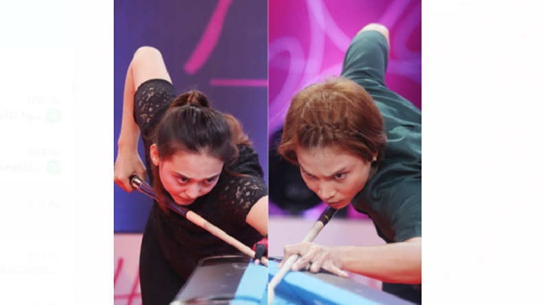 Turnamen Biliar Hot Nine: Berlangsung Ketat, Tisa Maju ke Semifinal setelah Menang 3-2 atas Nony