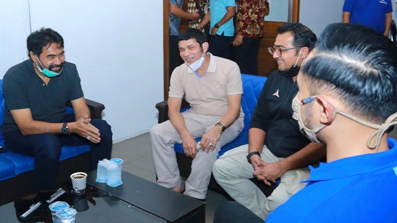 Mantan Panglima GAM Muzakir Manaf Temui AHY di Kantor Demokrat