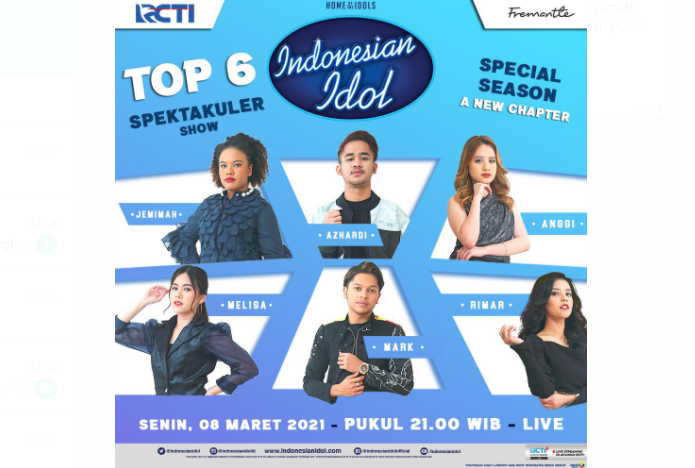6 Finalis Akan Berduet di Spektakuler Show Indonesian Idol Malam Nanti
