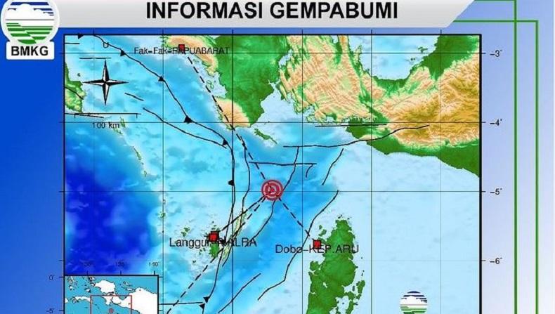 Gempa Bumi M4,9 Guncang Perairan Maluku Senin Pagi