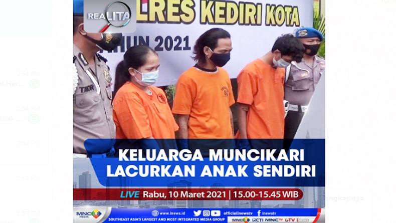 Sungguh Tega! Keluarga Muncikari Lacurkan Anak Sendiri. Selengkapnya di Realita Pukul 15.00 WIB