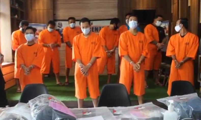 Marak Peredaran Narkoba, 10 Tersangka Pengguna dan Kurir Ditangkap di Karangasem