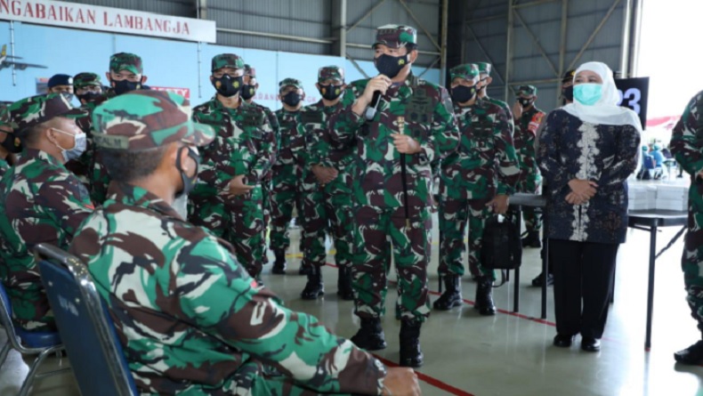 Panglima TNI Pimpin Serbuan Vaksin untuk Prajurit TNI di Malang Raya