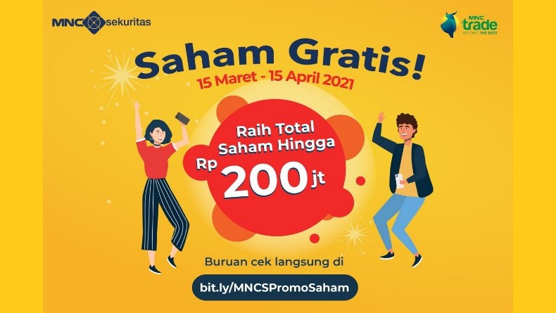 Saham Gratis Total Rp200 Juta Hanya di Aplikasi MNC Trade, Begini Caranya!