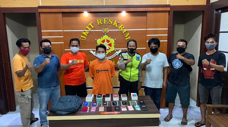 Gasak Belasan HP Milik Teman, Warga Blora Ditangkap Polisi 