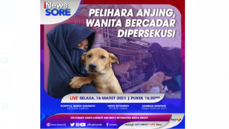 Pelihara Anjing, Wanita Bercadar Dipersekusi! Simak di iNews Sore Selasa Pukul 16.00 WIB