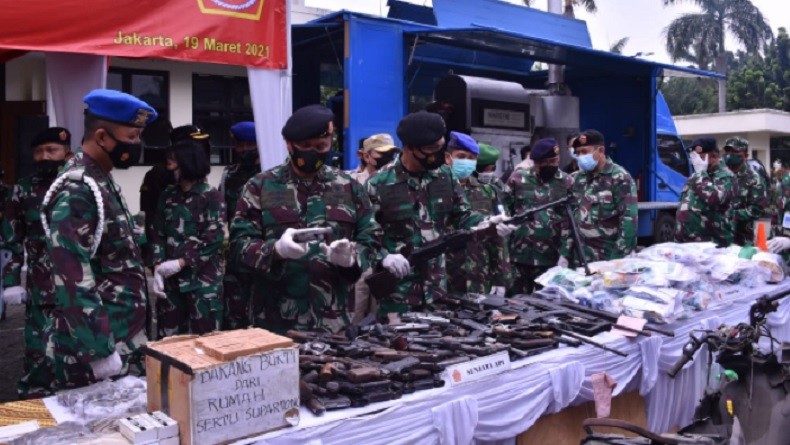 TNI Musnahkan Barang Bukti Perkara Tindak Pidana Militer, Narkoba hingga Senjata