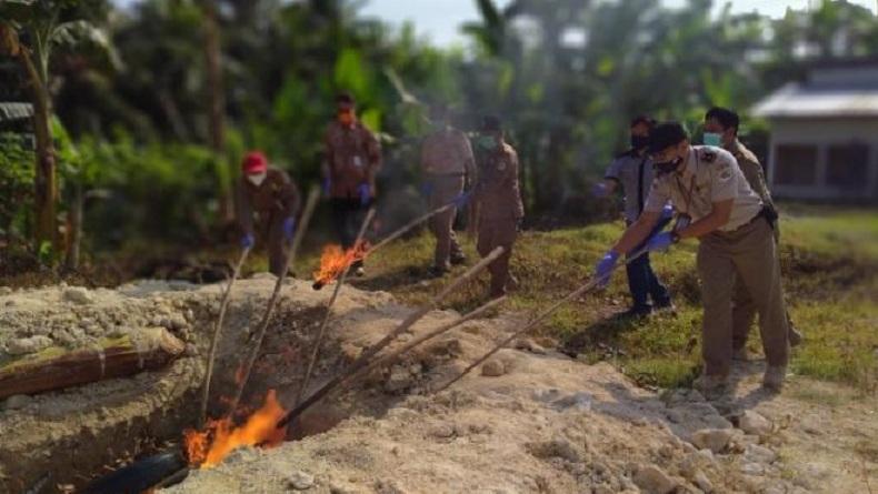 Tak Penuhi Syarat Pengiriman, Daging Celeng 350 Kg Dimusnahkan di Bakauheni
