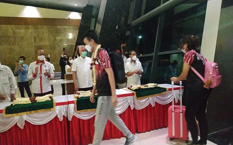 Tiba di Indonesia, Jonatan Christie Cs Disambut bak Pahlawan