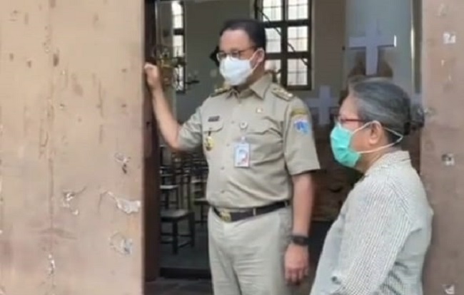 Gubernur Anies Baswedan Kunjungi Gereja Sion Pagi Ini, Begini Suasananya