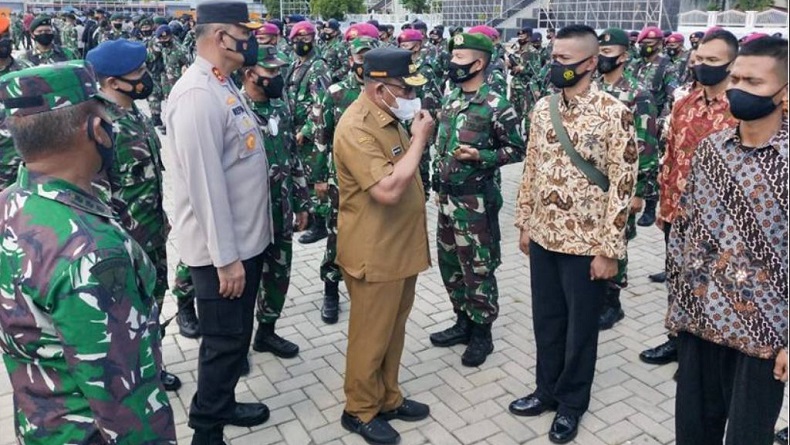 Petinggi TNI-Polri dan Pemprov Maluku Gelar Apel Kesiapan Pasukan Pengamanan Kunker Presiden