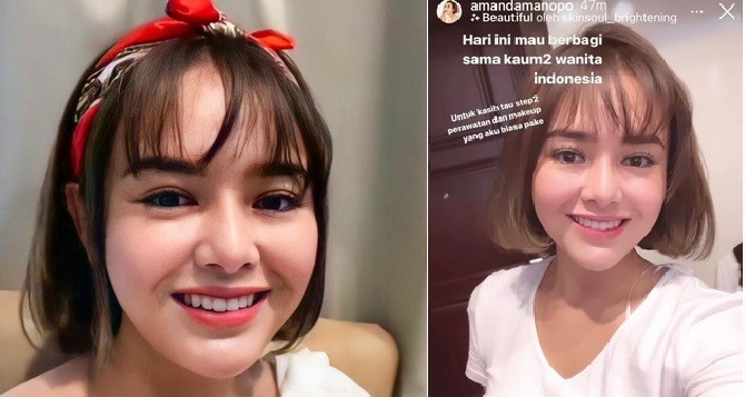 Amanda Manopo Pamer Gaya Rambut Baru, Netizen: Cantik Banget, Mirip Song Hye Kyo